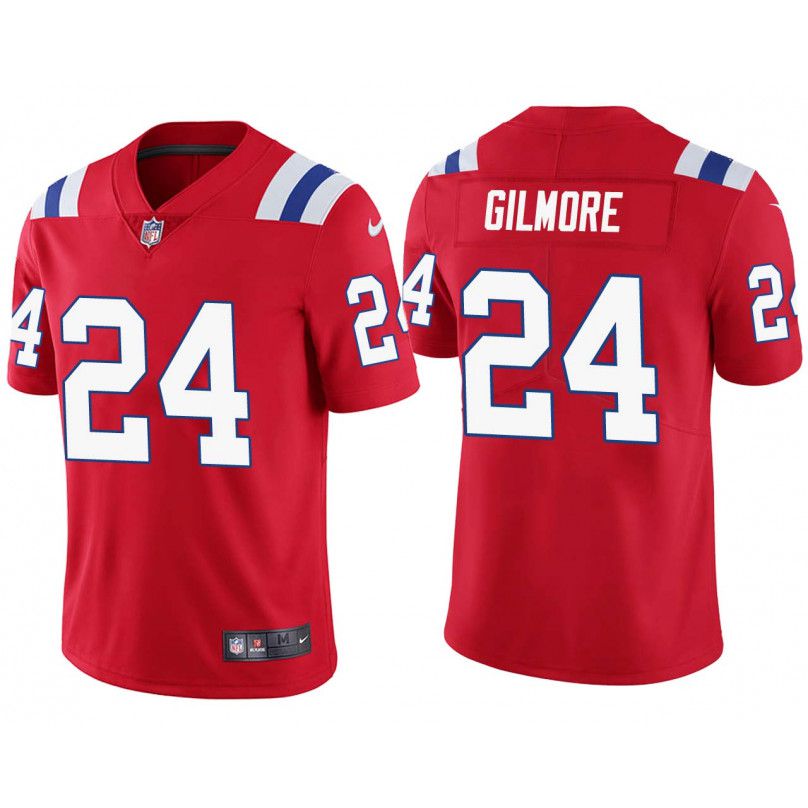 Men New England Patriots #24 Stephon Gilmore Nike Red Alternate Limited NFL Jersey->new england patriots->NFL Jersey